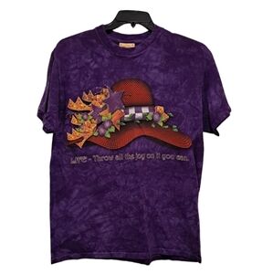 Purple The Mountain shirt vintage style medium